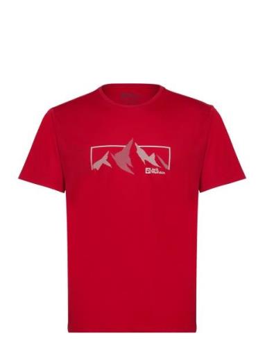 Peak Graphic T M Sport T-shirts Short-sleeved Red Jack Wolfskin