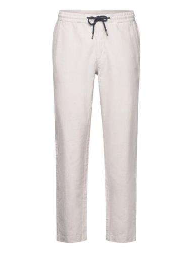 Oxford Drawstring Pants Bottoms Trousers Casual Cream Lindbergh