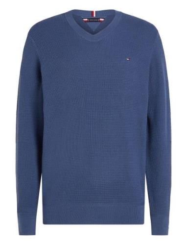 Tommy Hilfiger Refined Structure Crew Nk Blå