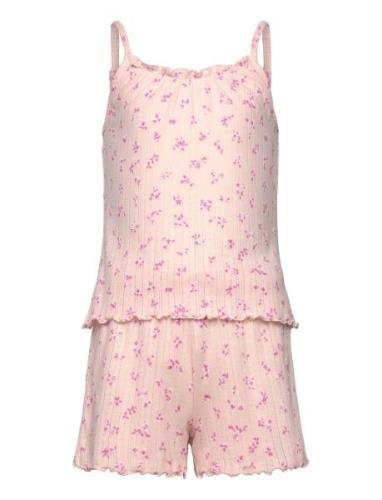 Lindex Pyjama Set Pointelle Singlet A Rosa