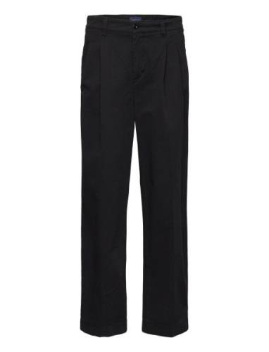 D1. Pleated Volume Chinos Bottoms Trousers Chinos Black GANT