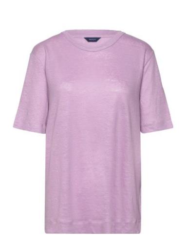 GANT D2. Linen Ss T-Shirt Lila