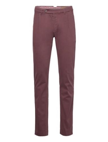 Semi Classic Comfort Ppt Str Solid Bottoms Trousers Chinos Burgundy Ja...