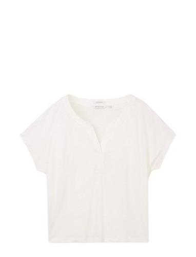 Tom Tailor T-Shirt With Pleats Vit