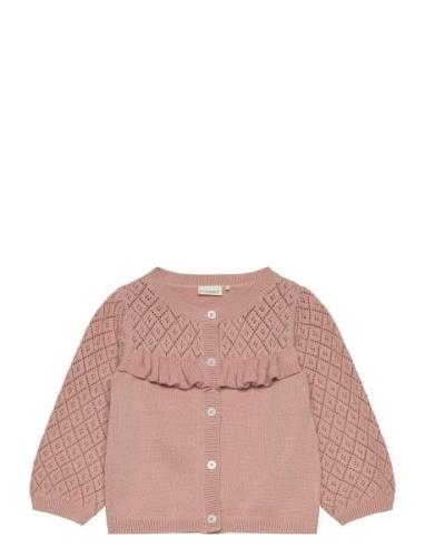 Cardigan Knit Tops Knitwear Cardigans Pink Fixoni