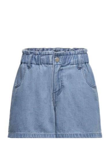 Vmmarie Paperbag Shorts Girl Bottoms Shorts Blue Vero Moda Girl
