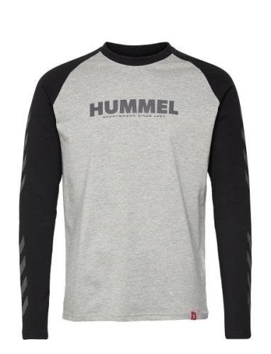 Hmllegacy Blocked T-Shirt L/S Sport T-shirts & Tops Long-sleeved Grey ...