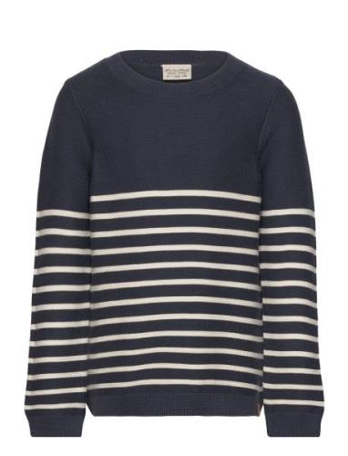 Pullover Ls Knit Tops Knitwear Pullovers Navy Minymo