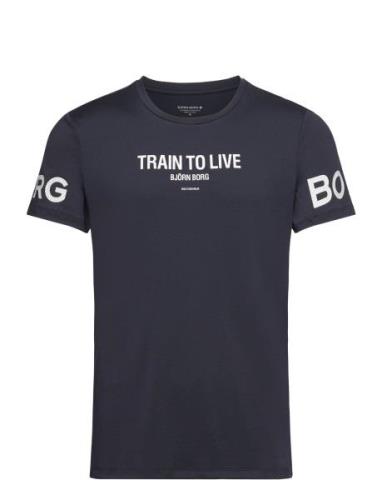 Borg Graphic T-Shirt Tops T-shirts Short-sleeved Black Björn Borg