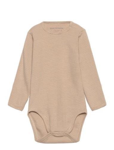 Body Bodies Long-sleeved Beige Sofie Schnoor Baby And Kids