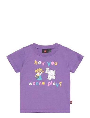 Lwtay 201 - T-Shirt S/S Tops T-shirts Short-sleeved Purple LEGO Kidswe...
