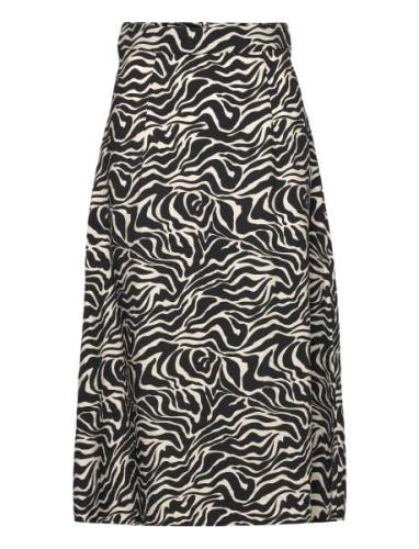 Objleonora Hw Midi Skirt Noos Knälång Kjol Black Object