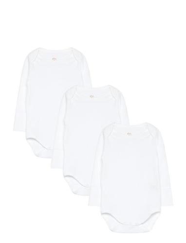 3 Pack Rib Jersey Long Sleeve Body Bodies Long-sleeved White Copenhage...