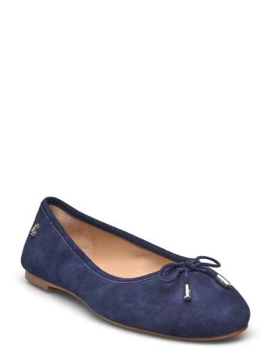 Lauren Ralph Lauren Jayna Suede Flat Marinblå