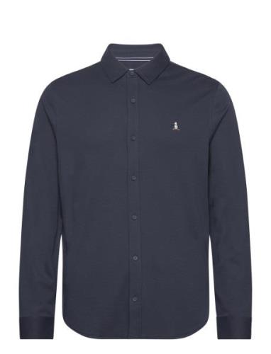 Original Penguin Ls Button Front Shir Marinblå