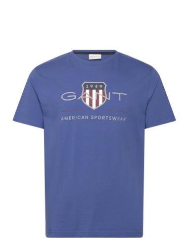 GANT Reg Archive Shield Ss T-Shirt Blå