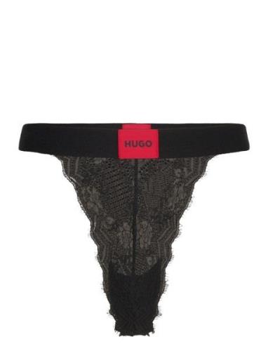 HUGO Thong Lace Svart