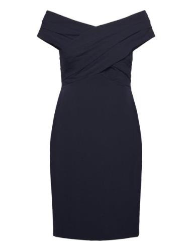 Lauren Ralph Lauren Crepe Off-The-Shoulder Cocktail Dress Svart