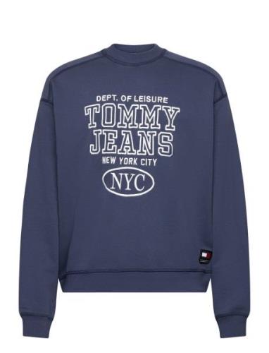 Tommy Jeans Tjm Bxy Wshd Prep Explr Crew Ext Marinblå