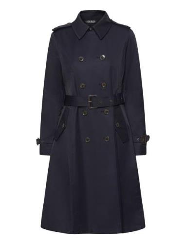 Lauren Ralph Lauren Belted Double-Breasted Trench Coat Svart