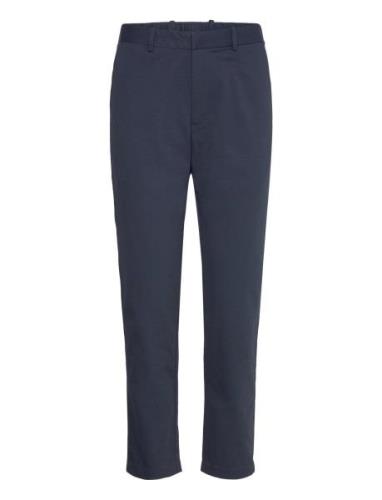 Mango Slim Fit Technical Fabric Trousers Marinblå