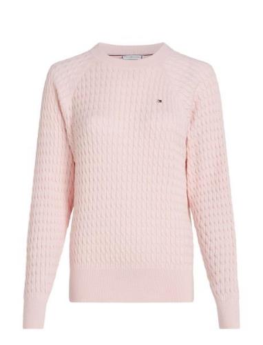 Tommy Hilfiger Co Cable C-Nk Sweater Rosa