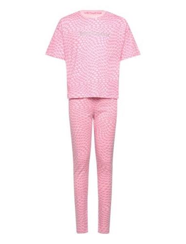 Warped Juicy Ss Tee And Legging Lounge Set Pyjamas Set Pink Juicy Cout...