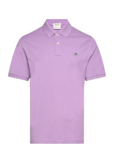 GANT Reg Shield Ss Pique Polo Lila