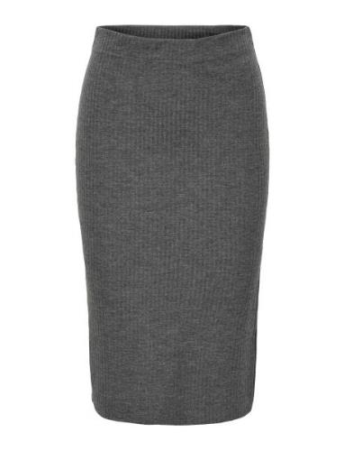 ONLY Onlemma Slit Skirt Jrs Noos Grå