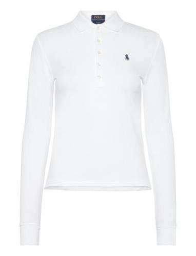 Polo Ralph Lauren Slim Fit Stretch Polo Shirt Vit