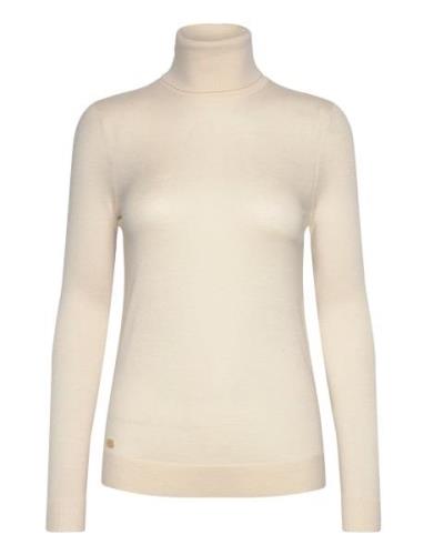 Lauren Ralph Lauren Silk-Blend Turtleneck Sweater Kräm