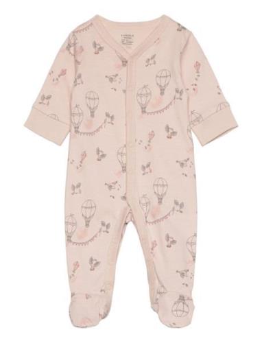 Lindex Pyjamas W Foot Newborn Rosa