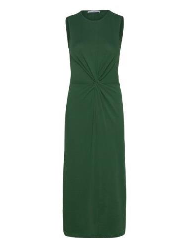 Mango Midi-Dress With Draped Detail Grön