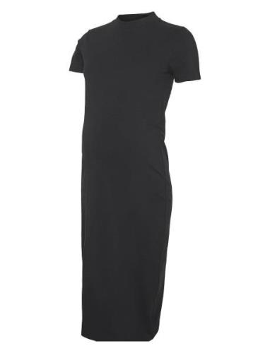 Mamalicious Mleva S/S Jrs Midi High Neck Dress Noos Svart