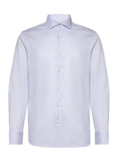 Mango Regular-Fit Cotton Striped Suit Shirt Blå