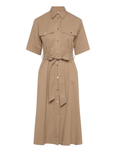 GANT Reg Utility Ss Shirt Dress Beige