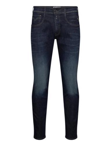 Replay Anbass Trousers Slim Hyperflex Dust Blå