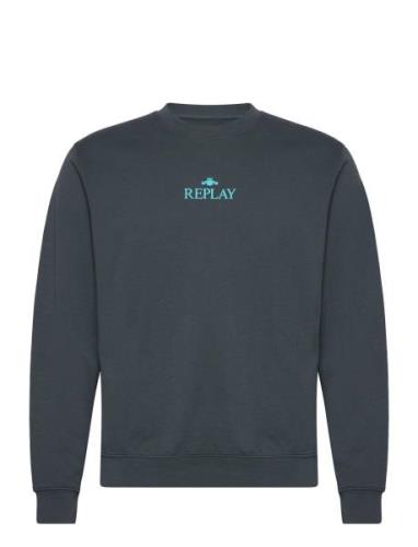 Replay Jumper Regular Marinblå