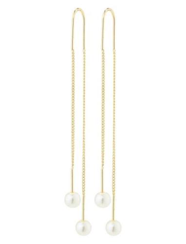 Pilgrim Euonia Pearl Chain-Earrings Guld