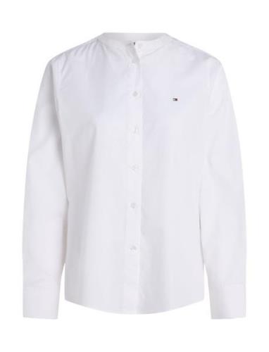 Tommy Hilfiger Collarless Poplin Regular Shirt Vit