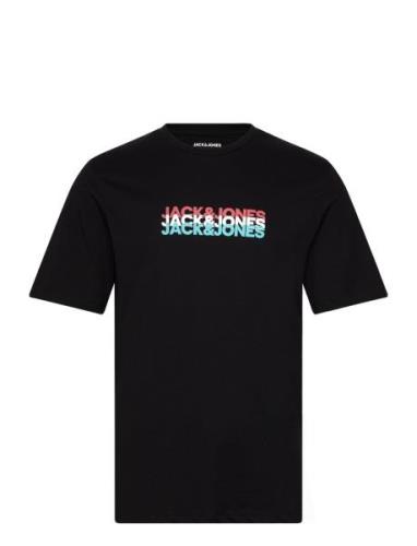 Jack & J S Jjcyber Tee Ss Crew Neck Svart