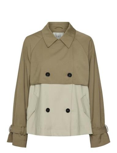 YAS Yasturbo Short Trenchcoat Beige