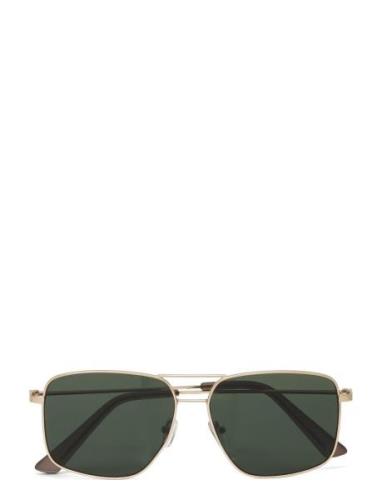 Mango Aviator Sunglasses Guld