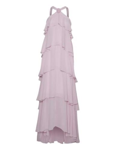 Vero Moda Vmfelicia Sl Ruffle Maxi Dress Exp Rosa