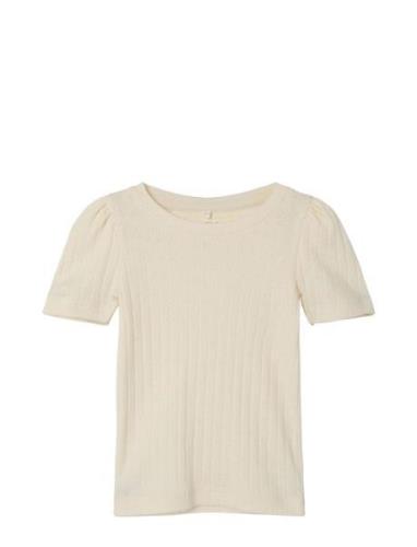 Name It Nmfhenny Ss Slim Top Beige