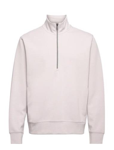 Mango Breathable Zip-Neck Sweatshirt Kräm