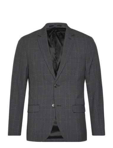 Mango Super Slim-Fit Check Suit Jacket Grå