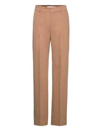 Mango Straight Suit Trousers Brun