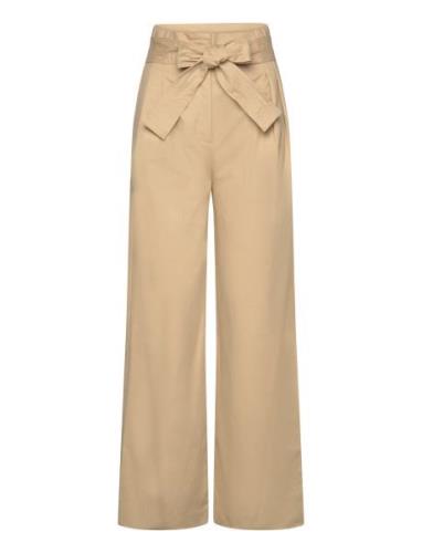 Mango Paperbag Trousers With Belt Beige