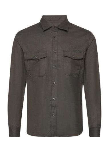 Mango Chest-Pocket Cotton Overshirt Brun